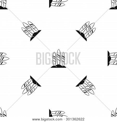 Serfing Board Pattern Repeat Seamless In Black Color For Any Design. Geometric Illustration