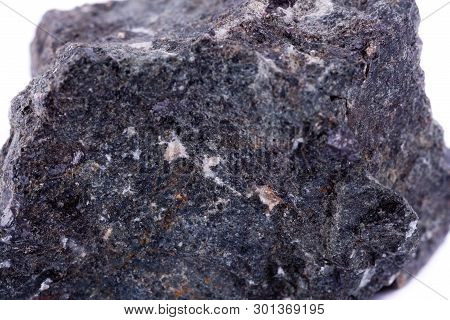 Macro Mineral Stone Apophyllite On A White Background