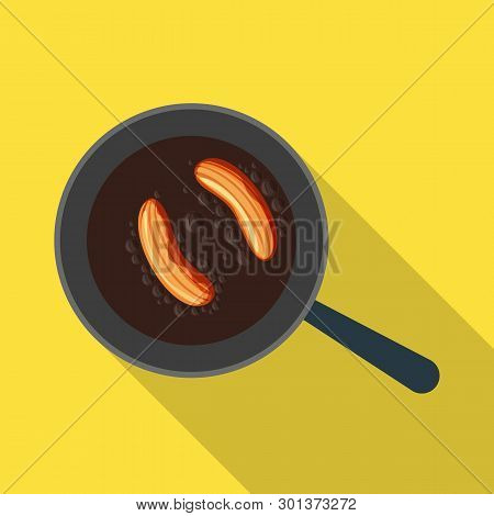 Vector Design Of Banana And Fried Sign. Collection Of Banana And Fruit Stock Vector Illustration.