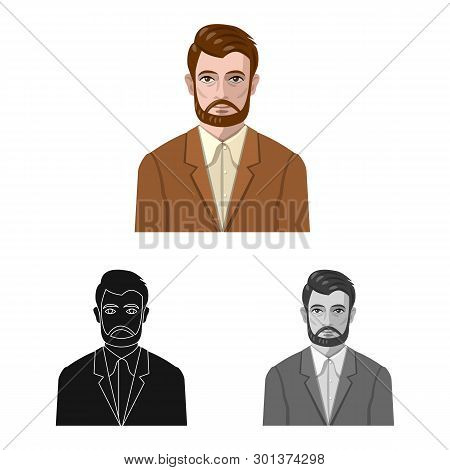 Vector Illustration Of Hairstyle And Profession  Icon. Set Of Hairstyle And Character  Stock Vector 