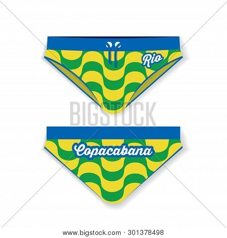 Swimwear With Copacabana Pattern - Vector Illustration - Vector