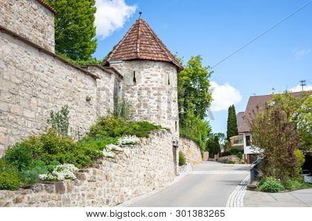 An image of the fortified church at Bergfelden south Germany