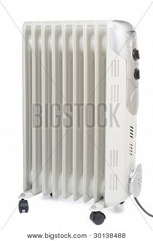 Elektrikli ısıtıcı, beyaz izole