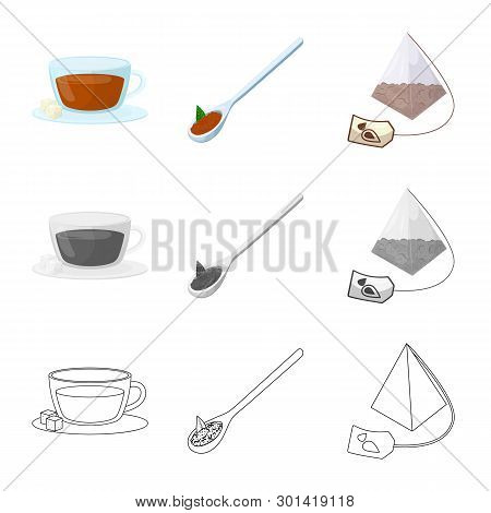 Vector Design Of Healthy And Floral  Logo. Set Of Healthy And Gradient Vector Icon For Stock.