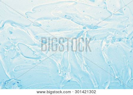 Multicolored Cosmetic Liquid Gel Isolated On White Background. Cosmetic Texture. Professional Makeup
