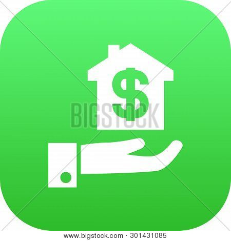 Isolated Mortgage Icon Symbol On Clean Background.  Hypothec Element In Trendy Style.