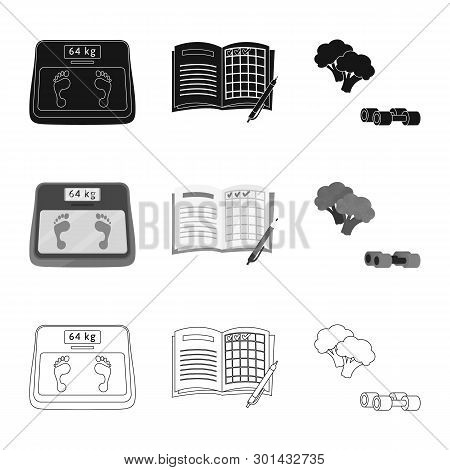 Vector Design Of Diet And Treatment  Icon. Set Of Diet And Medicine Vector Icon For Stock.
