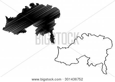 Batna Province (provinces Of Algeria, Peoples Democratic Republic Of Algeria) Map Vector Illustratio