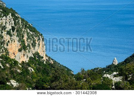 View Of The Bacu Golortizè And Aguglia , Baunei