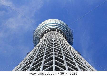 Tokyo, Japan - November 30, 2016: Tokyo Skytree Tower In Japan. The 634m Tall Tv Tower Is The 2nd Ta