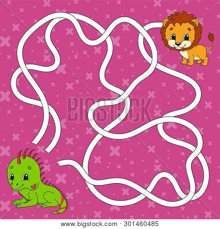 Maze. Game For Kids. Funny Labyrinth. Education Developing Worksheet. Activity Page. Puzzle For Chil