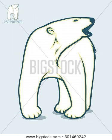 Isolated Polar Bear - Vector Illustration - Vector