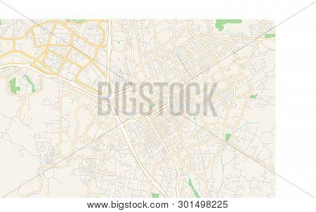 Empty Vector Map Of Clarksville, Tennessee, Usa, Printable Road Map Created In Classic Web Colors Fo