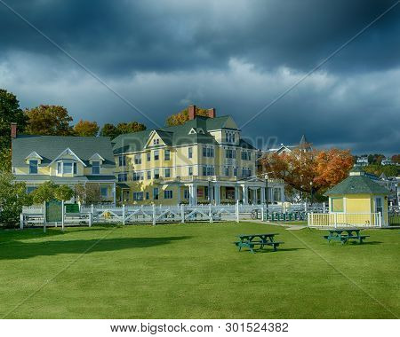 Windermere Hotel Mackinac Island, Michigan / United States - October 16, 2018:  The Windermere Hotel