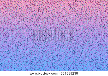 Abstract Background With 80s Memphis Geometics Style Pattern And Vibrant Psychedelic Colors