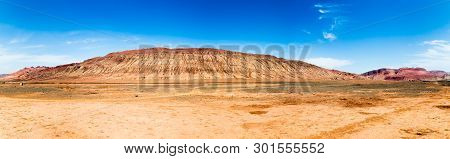 Flaming Mountains, Turpan, Xinjiang, China: These Intense Red Arid Mountains Similar To Scorching Fl