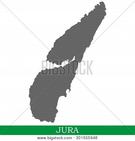 High Quality Map Of Jura Is A Island In United Kingdom