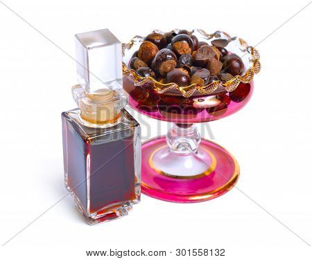 Guarana Seed Paullinia Cupana. Isolated On White Background