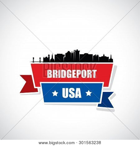 Bridgeport Skyline - Bridgeport, United States Of America, Usa - Vector Illustration - Vector
