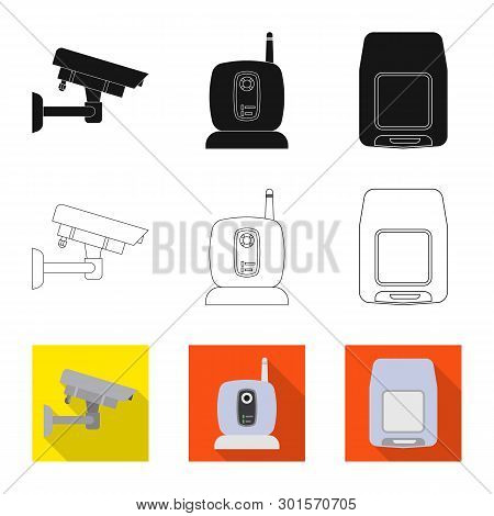 Vector Design Of Office And House Icon. Set Of Office And System Vector Icon For Stock.