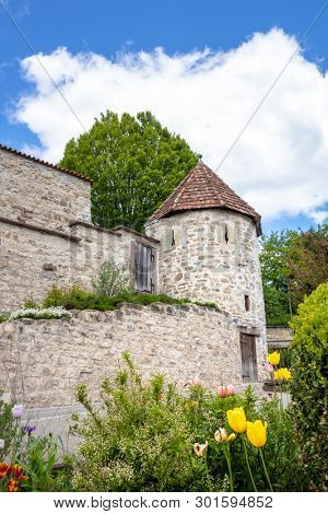 An image of the fortified church at Bergfelden south Germany