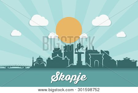 Skopje Skyline - Republic Of Macedonia - Vector Illustration - Vector