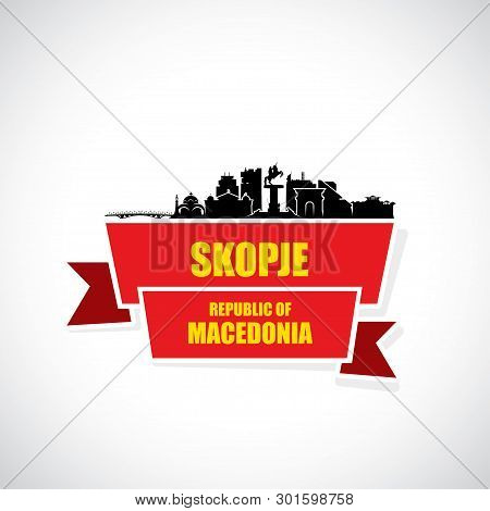 Skopje Skyline - Republic Of Macedonia - Vector Illustration - Vector