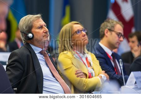 Brussels, Belgium - May 14, 2019: Eap Eastern Partnership. Meeting Of Eu Leaders At The Eu Headquart