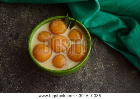 Biji Salak, Indonesia Sweet Dessert Made From Sweet Potato With Tapioca Flour, Served With Palm Suga