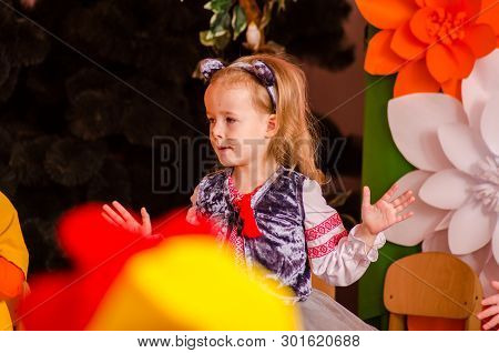 Ukraina, Lutsk, 13 March 2018. Kindergarten Is The Fifth. Childrens Holiday Matinee . Children Presc