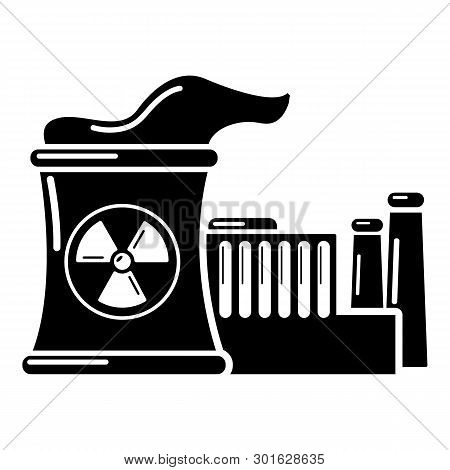 Atomic Reactor Icon. Simple Illustration Of Atomic Reactor Icon For Web.