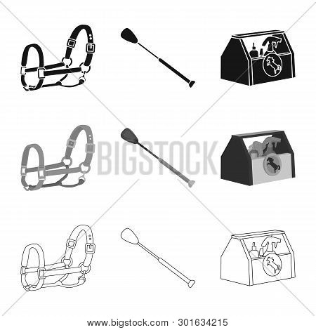 Vector Illustration Of Equipment And Riding Sign. Set Of Equipment And Competition Stock Vector Illu