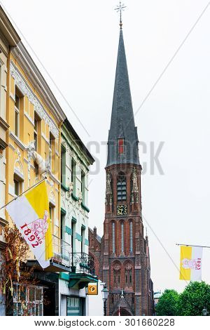 VAALS, THE NETHERLANDS - June 10, 2018: Street view of vaals city, Netherlands