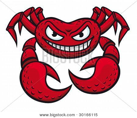 Boos krab mascotte