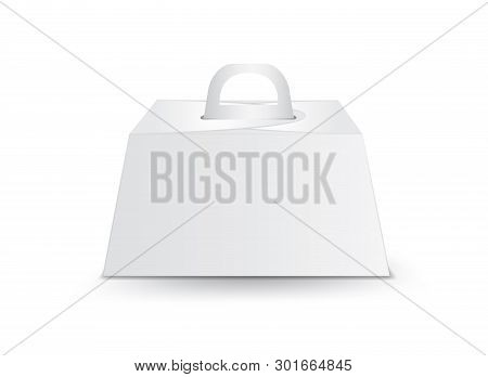 Caring Birthday Cake Box, White Package Box Vector, Package Design, 3d Box, Product Design, Realisti