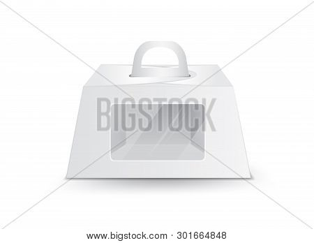 Caring Birthday Cake Box, White Package Box Vector, Package Design, 3d Box, Product Design, Realisti