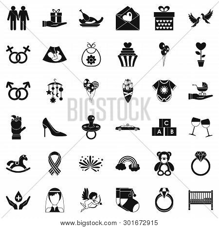Admire Icons Set. Simple Set Of 36 Admire Icons For Web Isolated On White Background