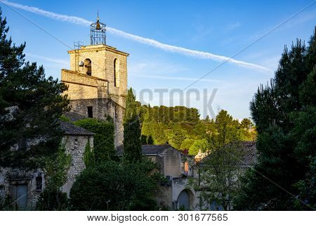 View On Traditional And Medieval Houses In Provence, South Of France, Vacation And Tourist Destinati