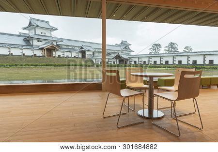 Kanazawa, Japan - June 02, 2017 : Kanazawa Castle, Japan. Kanazawa Castle Is A Large, Well-restored 