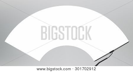 Creative Vector Illustration Of Realistic Car Windscreen Wipe Glass, Wiper Cleans The Windshield Iso