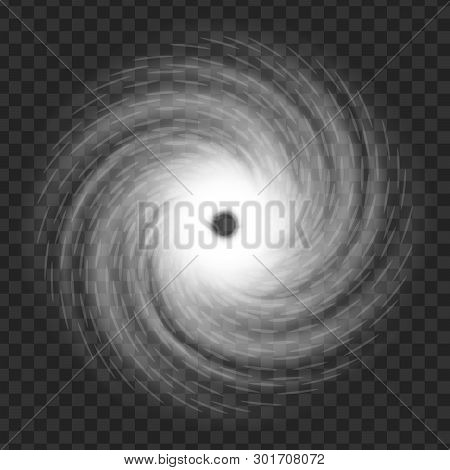 Creative Vector Illustration Of Realistic Hurricane Cyclone Wind, Tropical Typhoon Spiral Storm, Spi