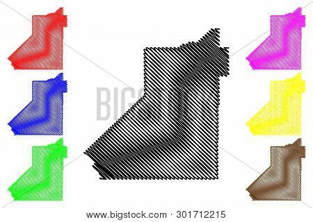 Kings County, California (counties In California, United States Of America,usa, U.s., Us) Map Vector