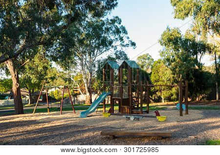 Playground In Cobham Reserve In Mitcham In The Eastern Suburbs Of Melbourne, Australia