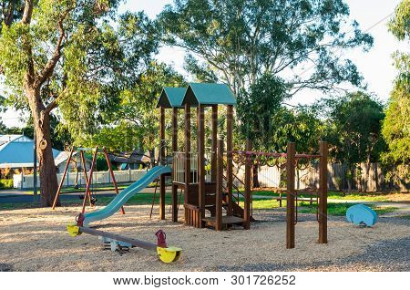 Playground In Cobham Reserve In Mitcham In The Eastern Suburbs Of Melbourne, Australia