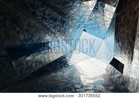 BARCELONA, SPAIN â MAY 13, 2019: Abstract ceiling windo. Museum of Natural Sciences with modern architectural design.