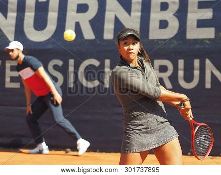 Nuremberg, Germany - May 18, 2019: Raising Australian Tennis Teenager Destanee Aiava At The Euro 250