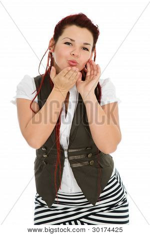 Envoi de jolie femme belle Kiss