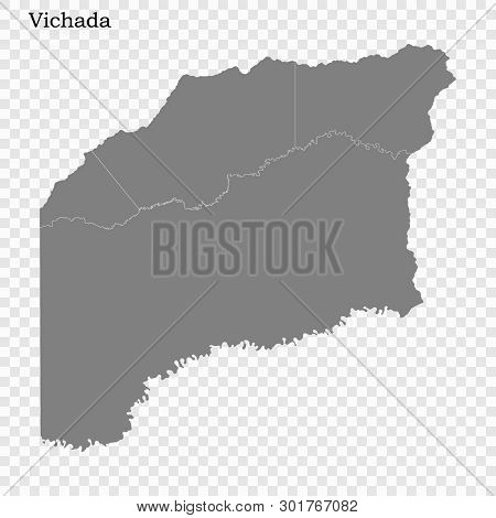 High Quality Map Of Vichada Is A State Of Colombia, With Borders Of The Districts