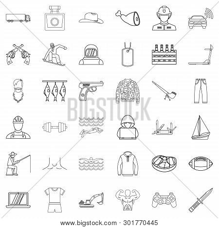 Labour Law Icons Set. Outline Set Of 36 Labour Law Icons For Web Isolated On White Background