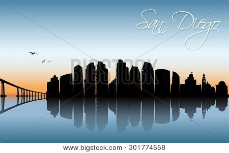 San Diego Skyline - Vector Illustration - Vector
